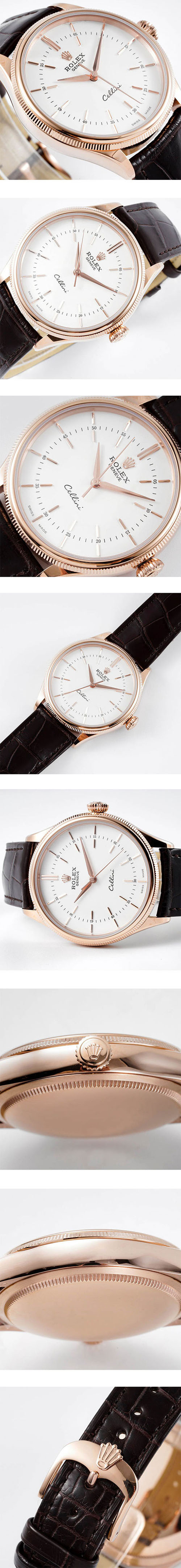 【ホワイト、39mm】【非常にクラシック】ロレックス チェリーニ  M50505-0020 コピー時計